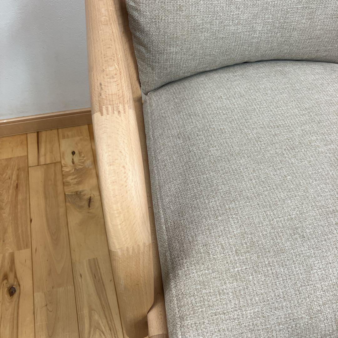 【美品】ニトリ　ダイニングチェア NコレクションC-27M肘/DC