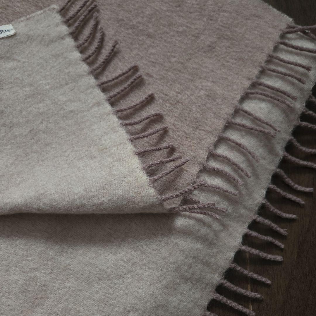 【エルメス】HERMES ベージュ系 マフラー　カシミア　ウール