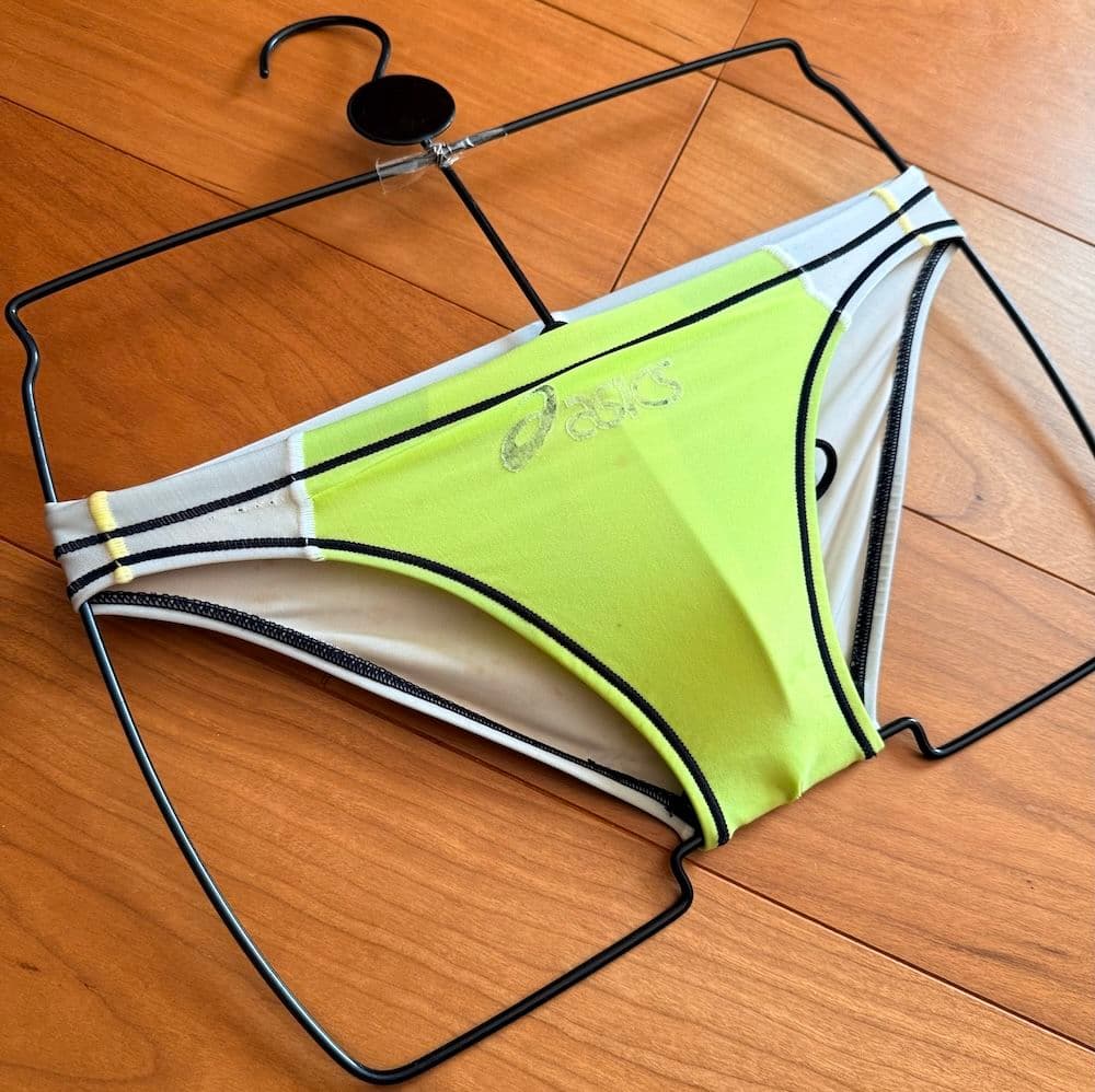 asics 水がはじけるP2 蛍光イエロー×ホワイト 3S 競パン 競泳水着