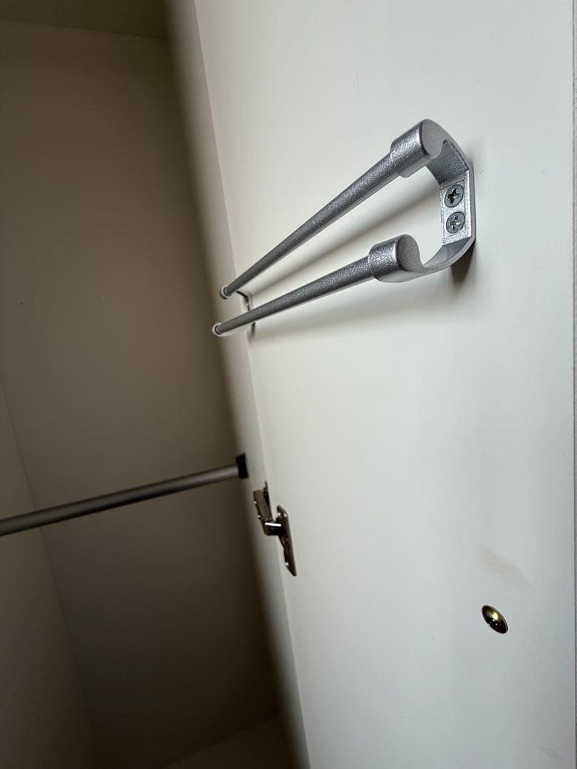 【最終値下げ】ワードローブ ロッカー ミラー付( ホワイト クローゼット )