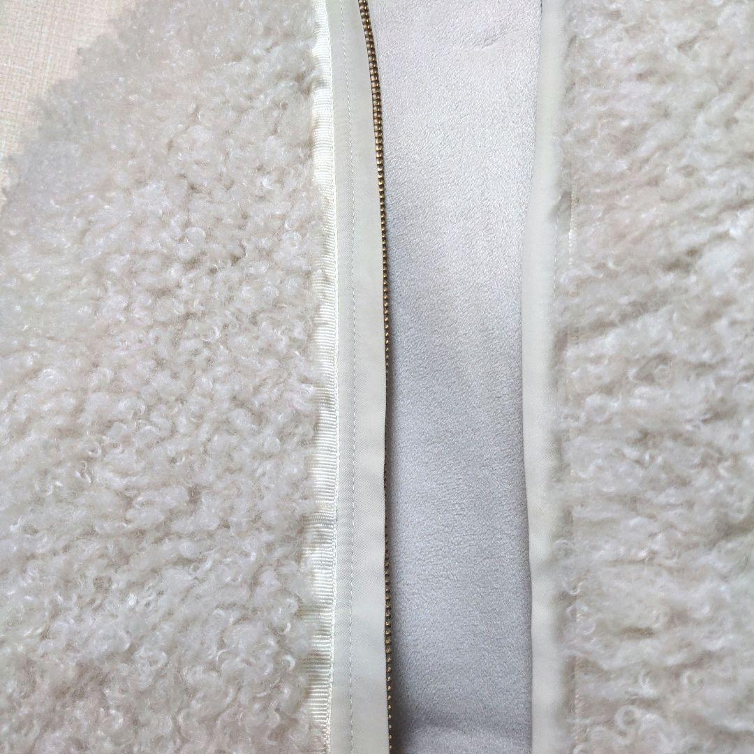 デザインアエラ　プードルファーベスト　リバーシブル　ホワイト