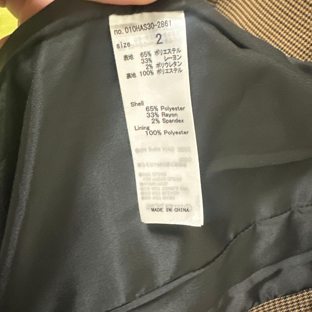 MOUSSY チェック柄 テーラードジャケット