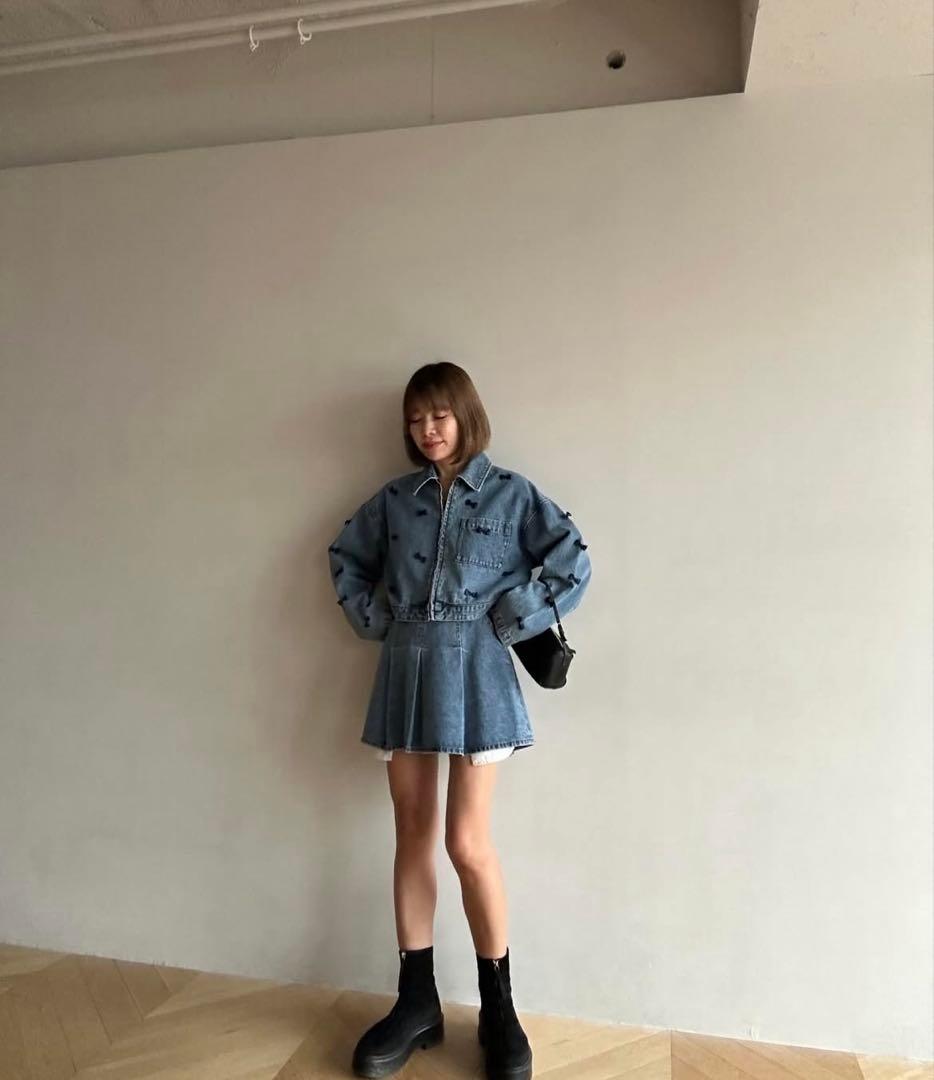 シールームリン　リボンデニムジャケット