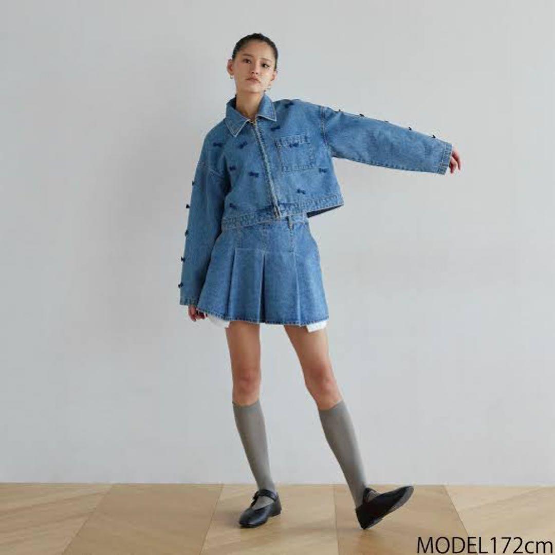 シールームリン　リボンデニムジャケット