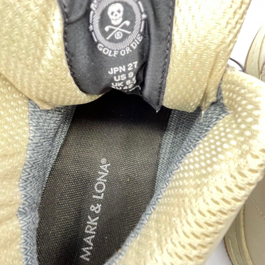 未使用　MARK＆LONA マーク＆ロナ BOA ゴルフシューズ　27 ベージュ