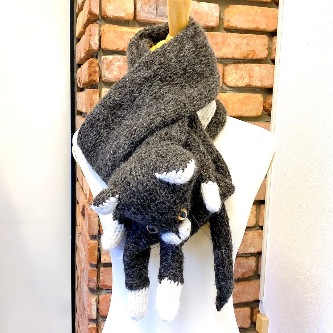 5347 未使用タグ付 人気 doublet 猫マフラー 定価30,800円品