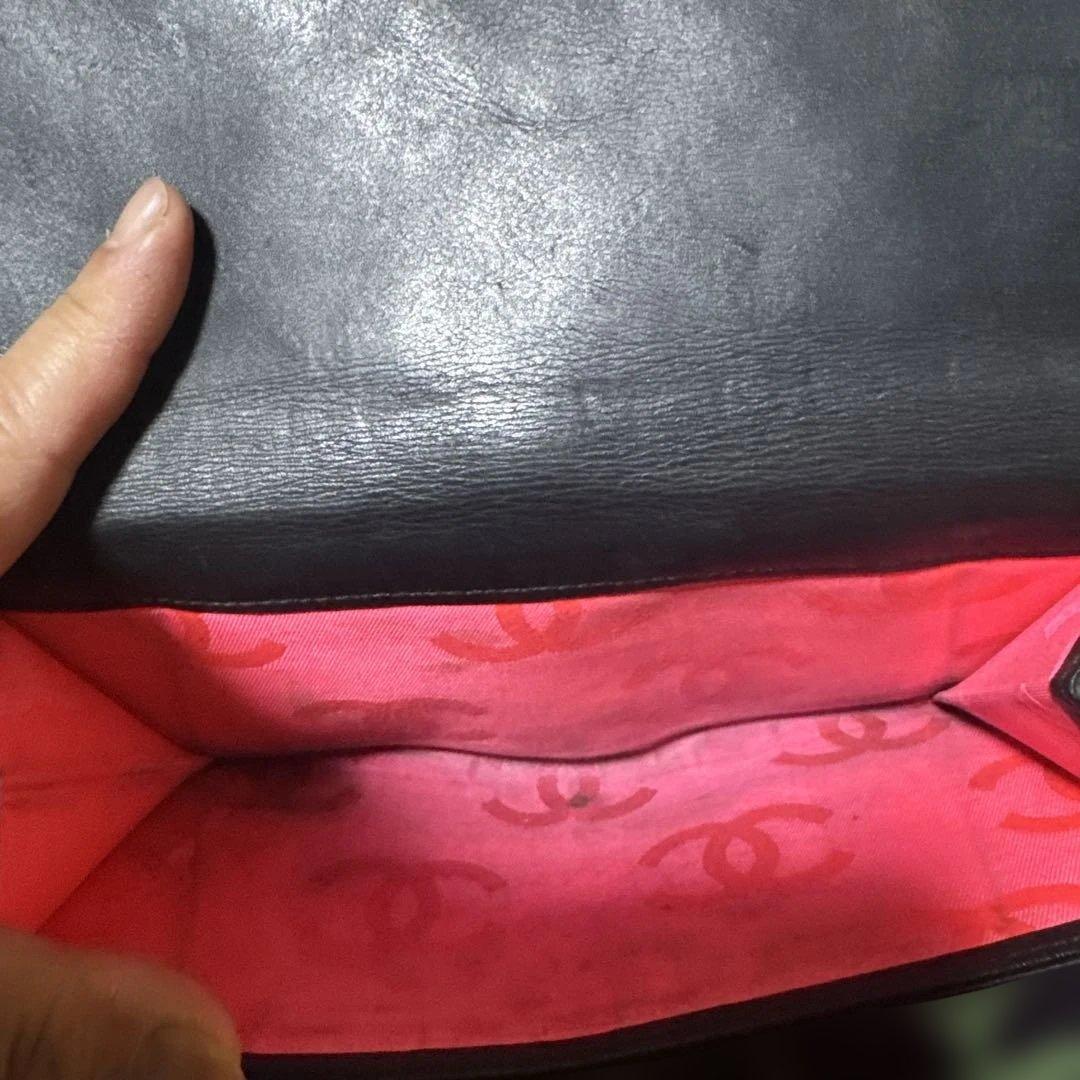 CHANEL ブラック 長財布 キルティング