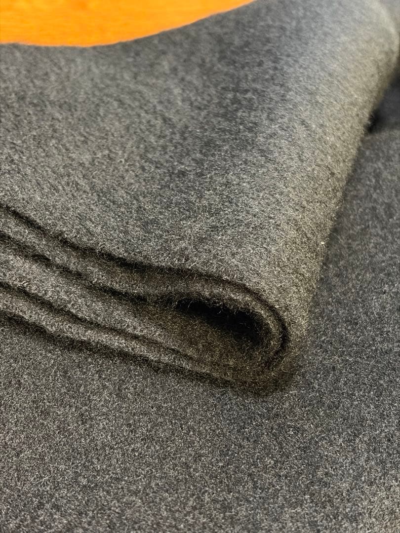 HERMES ブラックマフラー(カシミア100%)