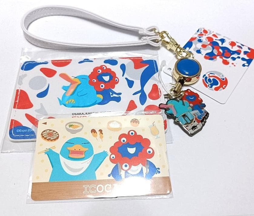 【希少】2．新品ミャクミャクICOCA合皮パスケース付き