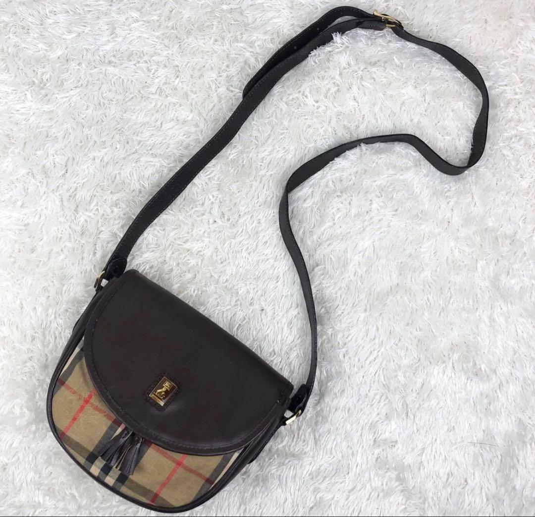 【希少】バーバリー シェルター ノバチェック シャドーホース ショルダ