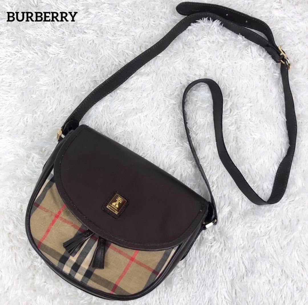 【希少】バーバリー シェルター ノバチェック シャドーホース ショルダ