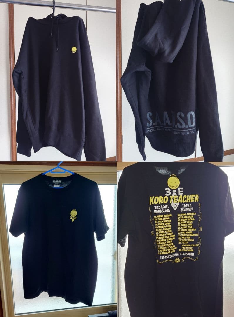 暗殺教室 殺せんせー刺繍パーカー クラスTシャツ