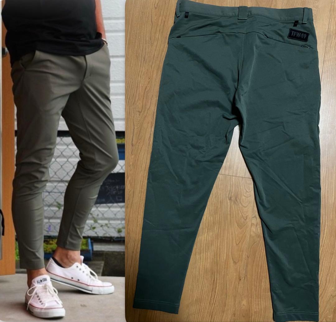 TFW49 アンクルスリムパンツ　カーキ　XL junhashimoto ゴルフ