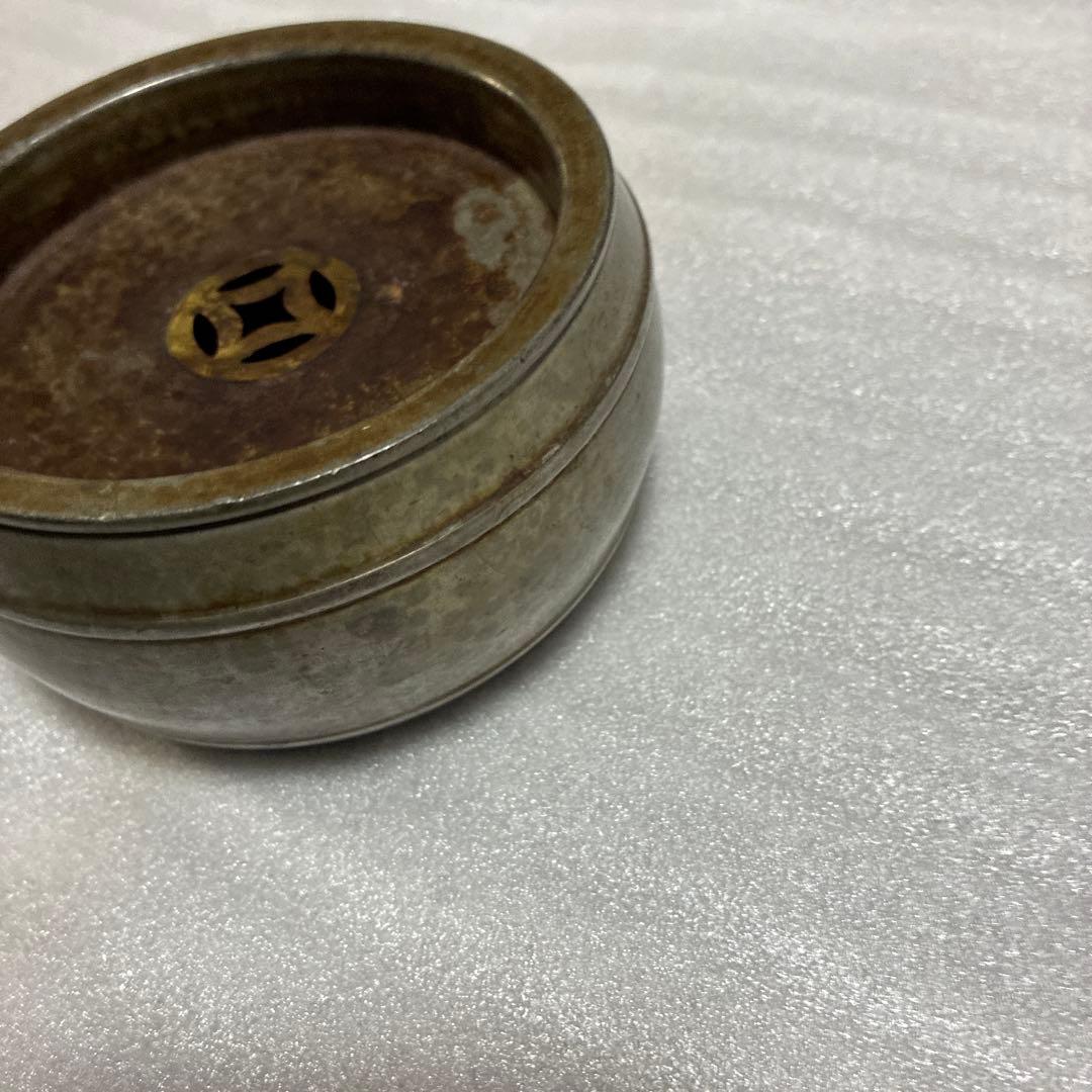 古錫　在銘　建水　茶こぼし　茶入　重453.5g煎茶道具　茶道具