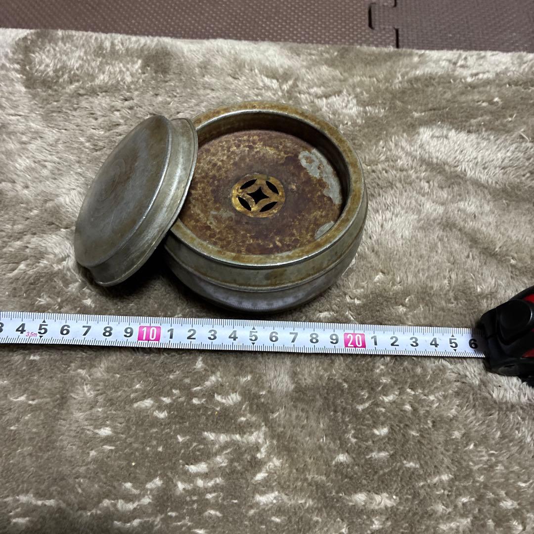 古錫　在銘　建水　茶こぼし　茶入　重453.5g煎茶道具　茶道具