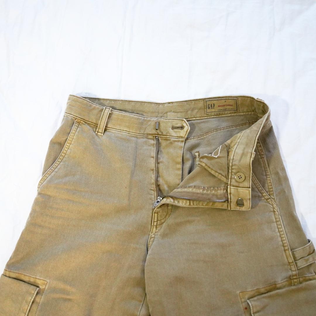 ローライズ バギー カーキ GAP ギャップ パンツ カーゴパンツ レディース