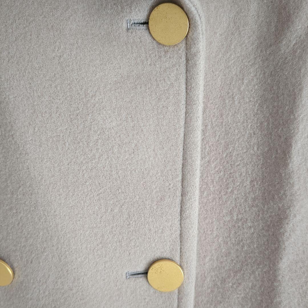 グレースコンチネンタル ダブルブレスト ウール コート ベージュ 36