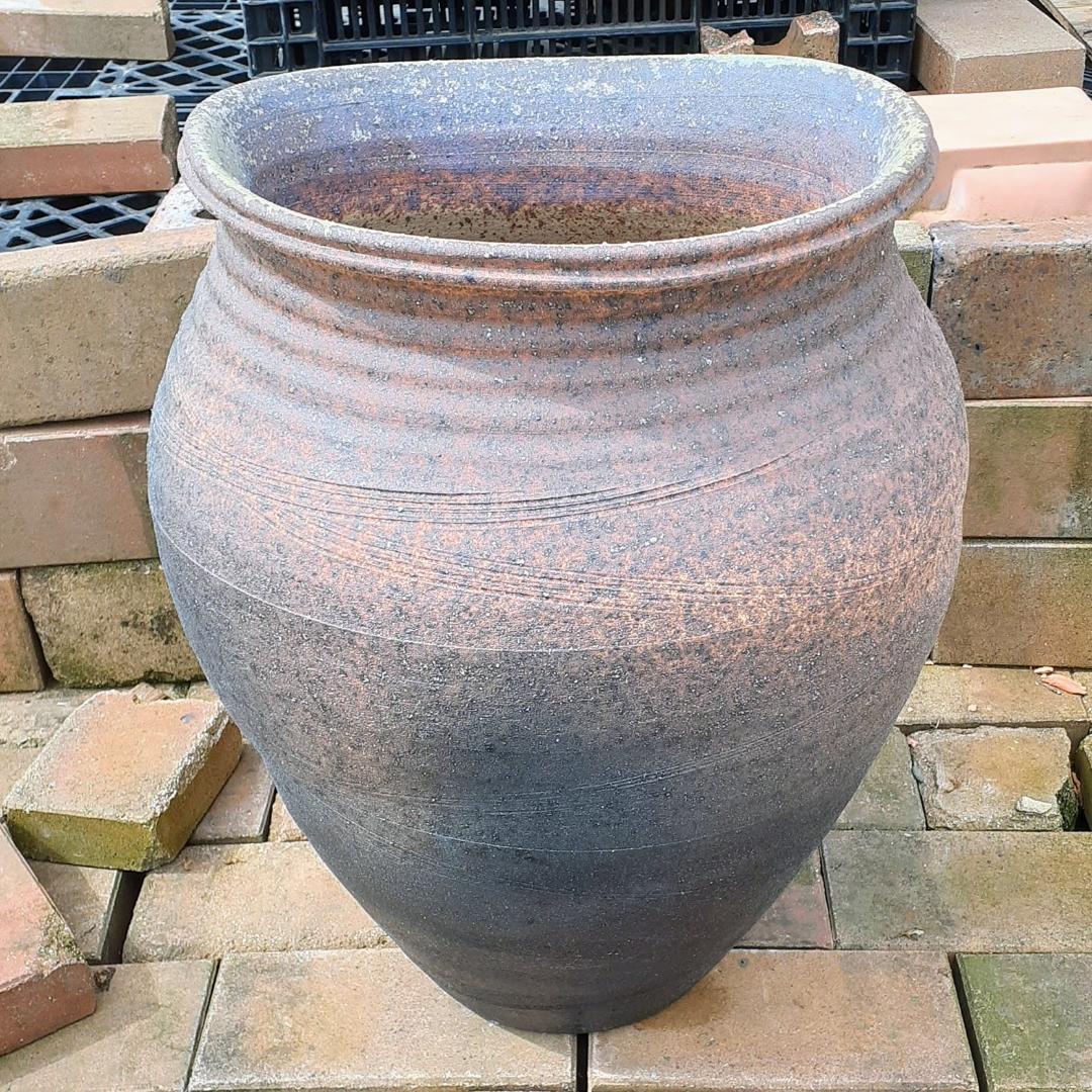 信楽焼　手作り　古陶大壺　花器　傘立て　オブジェ