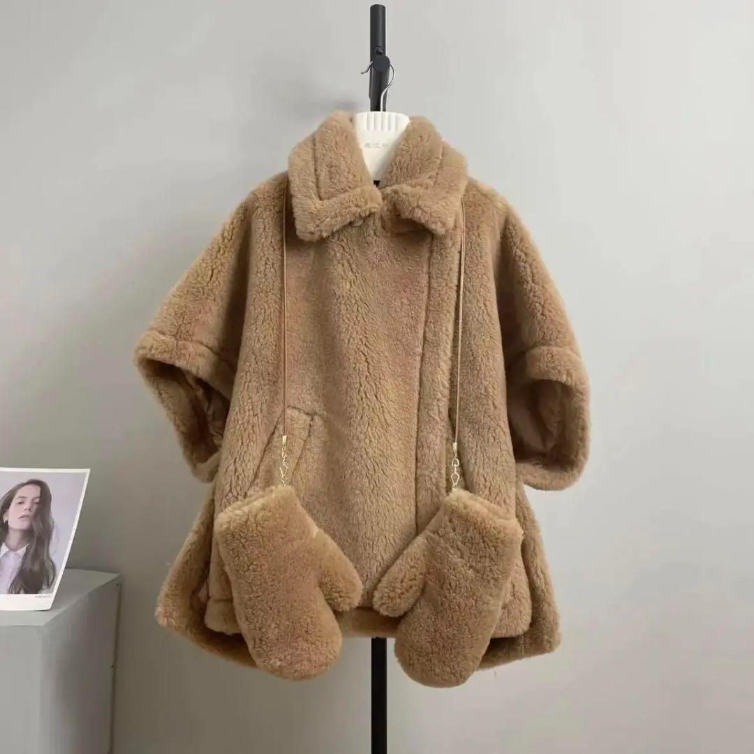 新品未使用 ベアミトン 手袋 秋冬 テディベアミトン　ライトブラウン