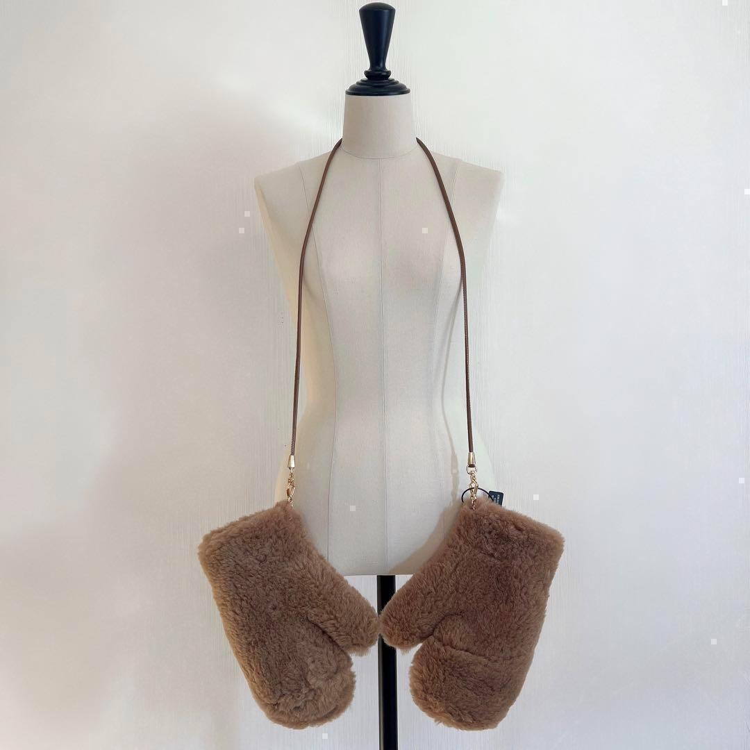 新品未使用 ベアミトン 手袋 秋冬 テディベアミトン　ライトブラウン