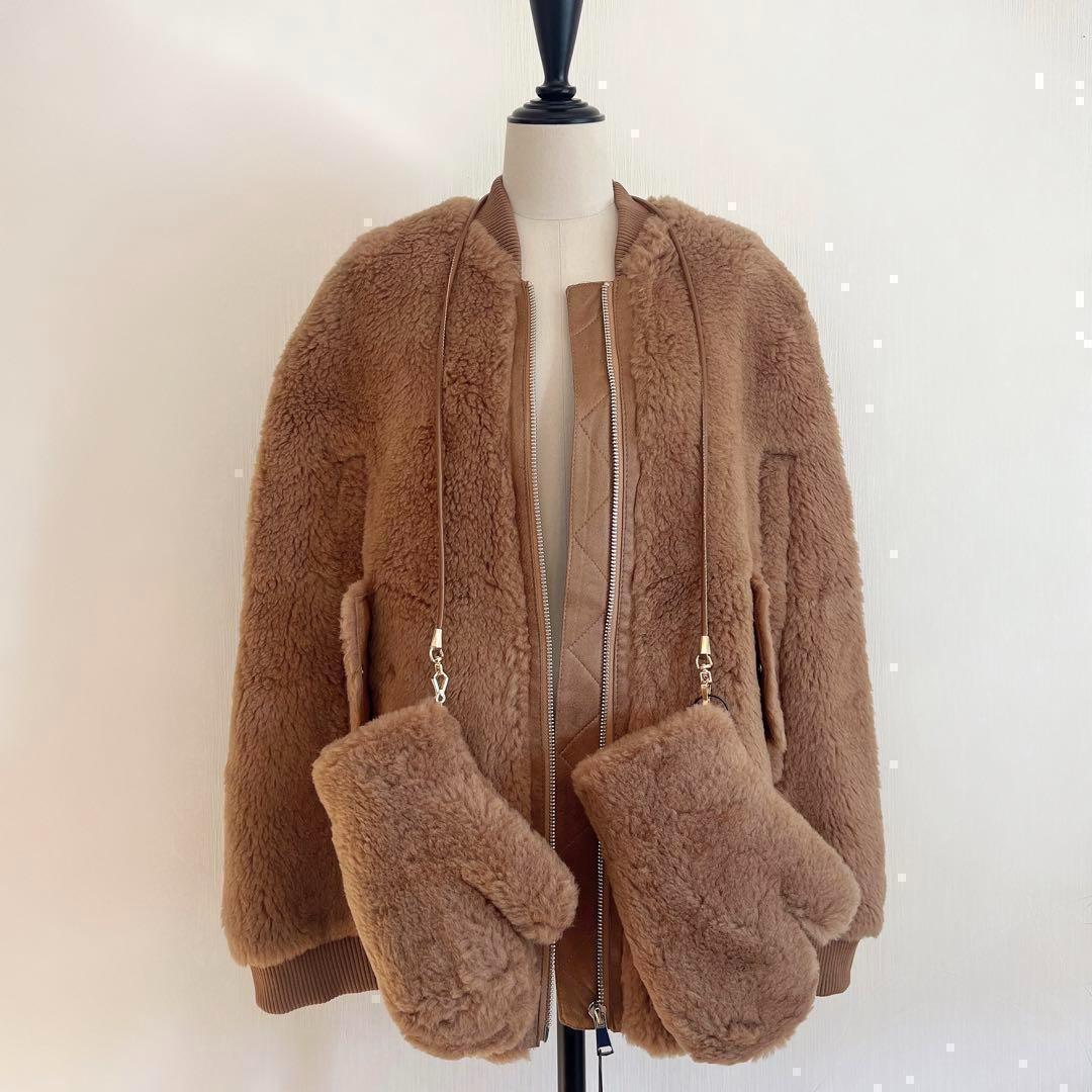 新品未使用 ベアミトン 手袋 秋冬 テディベアミトン　ライトブラウン