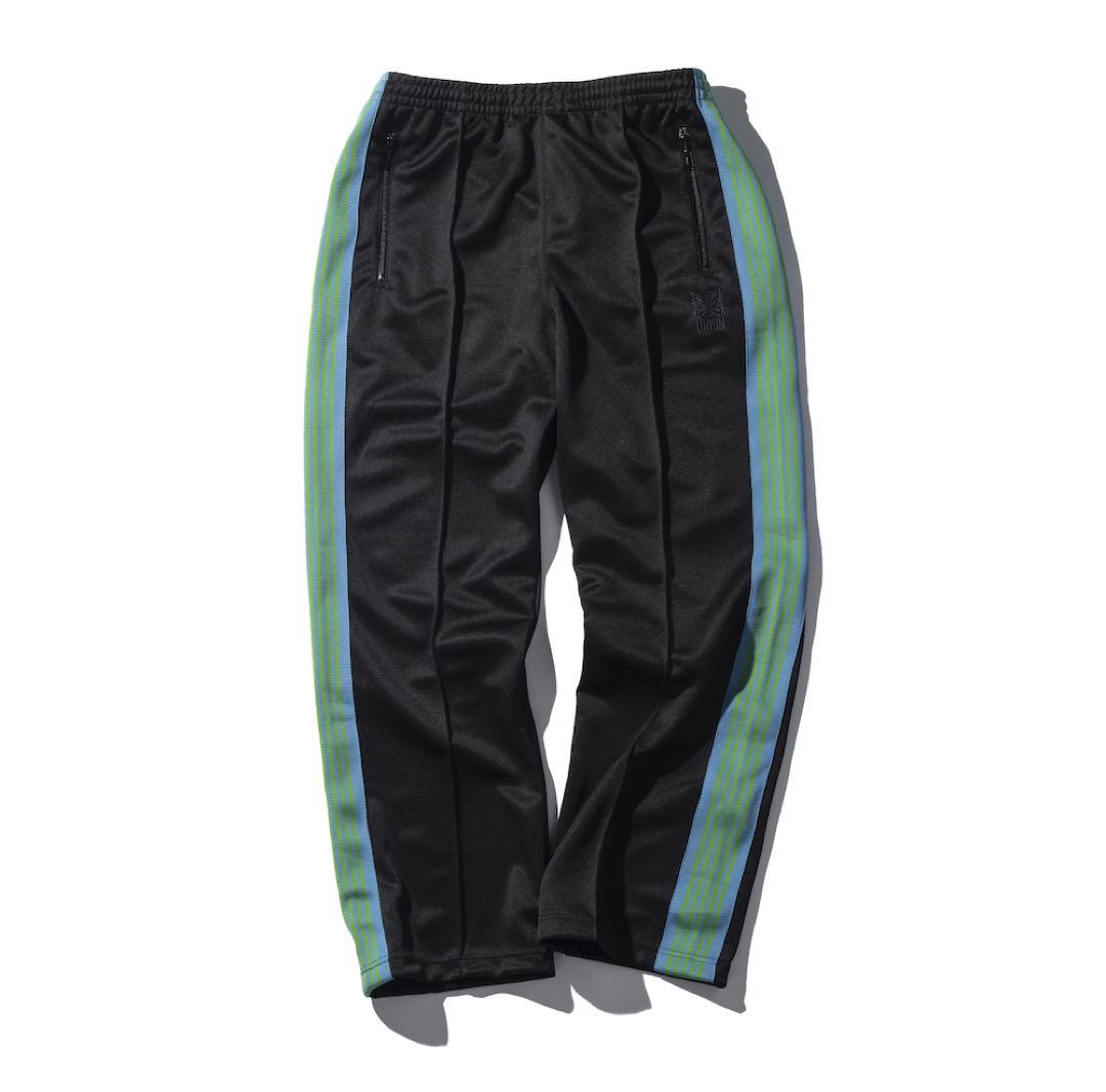 Needles UNION ストライプパンツ Lサイズ ブラック