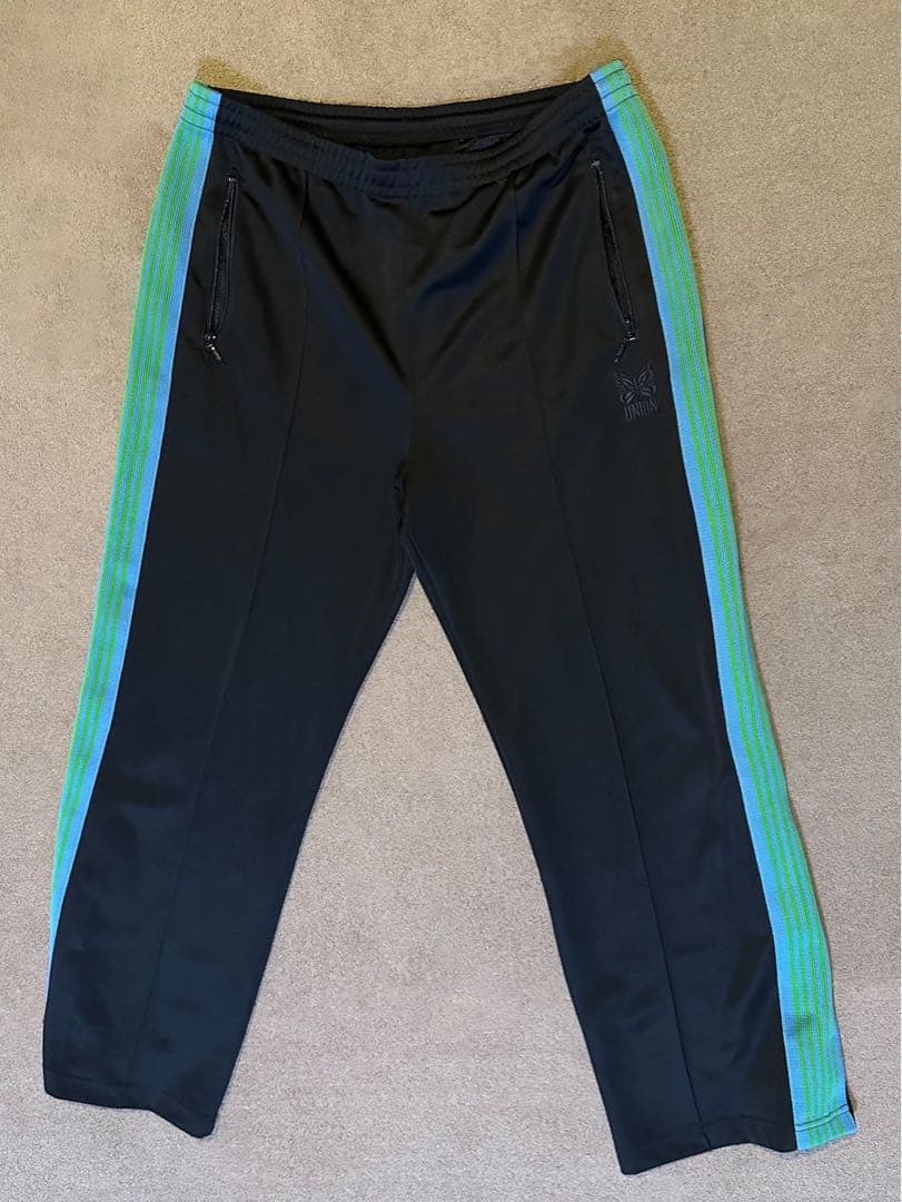 Needles UNION ストライプパンツ Lサイズ ブラック