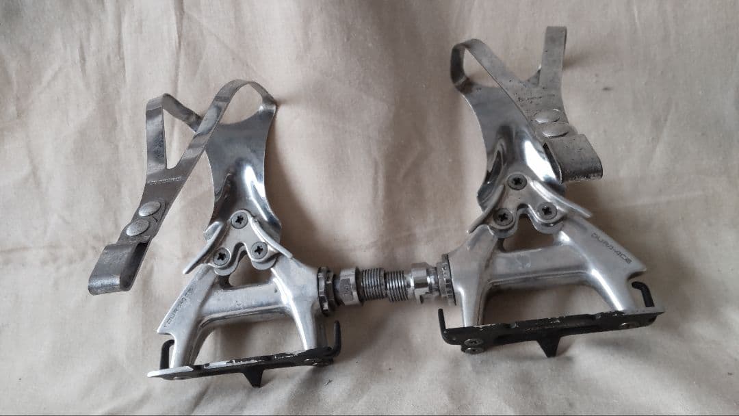 シマノ Dura-Ace　フラットペダル　PD-7400　トゥクリップ付