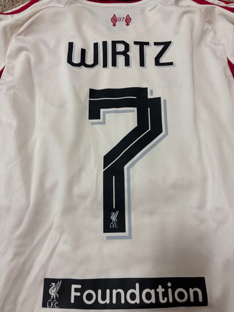 25-26 リヴァプール ヴィルツ アウェイユニフォーム CL仕様 Lサイズ