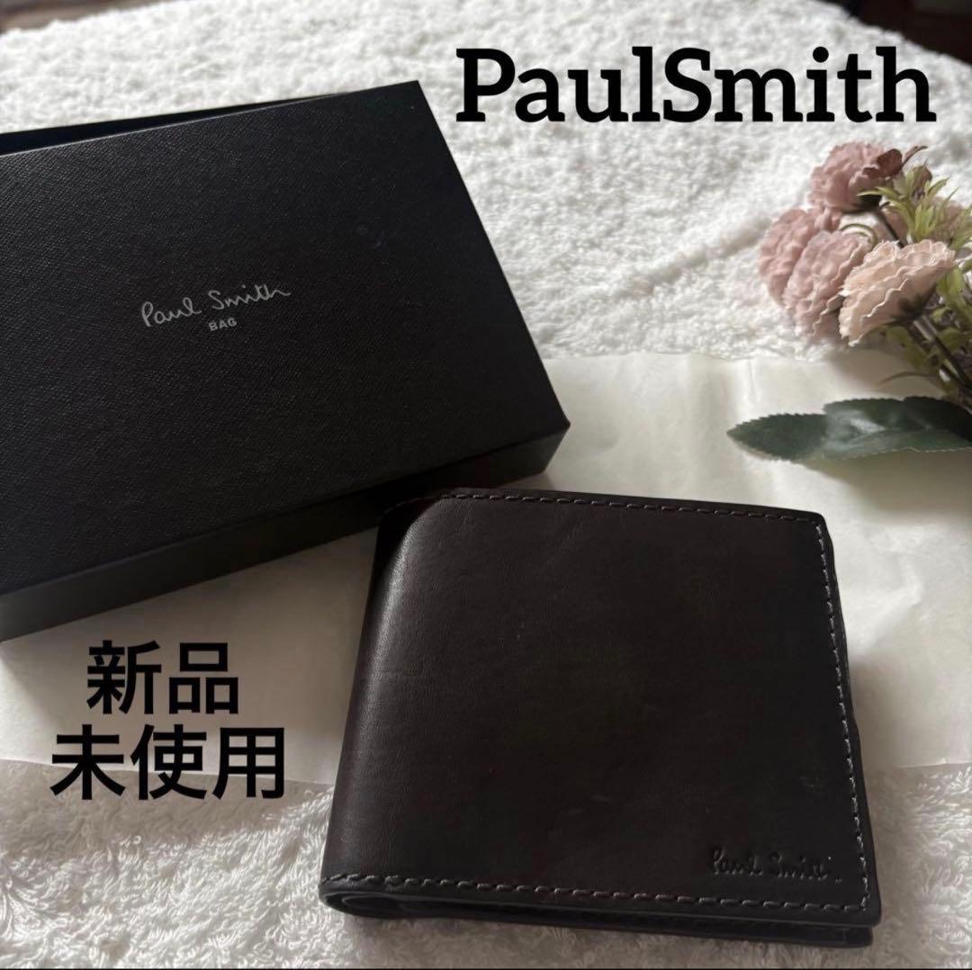 Paul Smith 新品未使用 二つ折り財布 ブラック