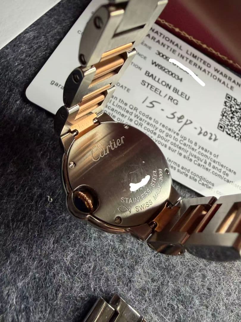 カルティエ Cartier バロンブルー SM 28mm コンビW6920034