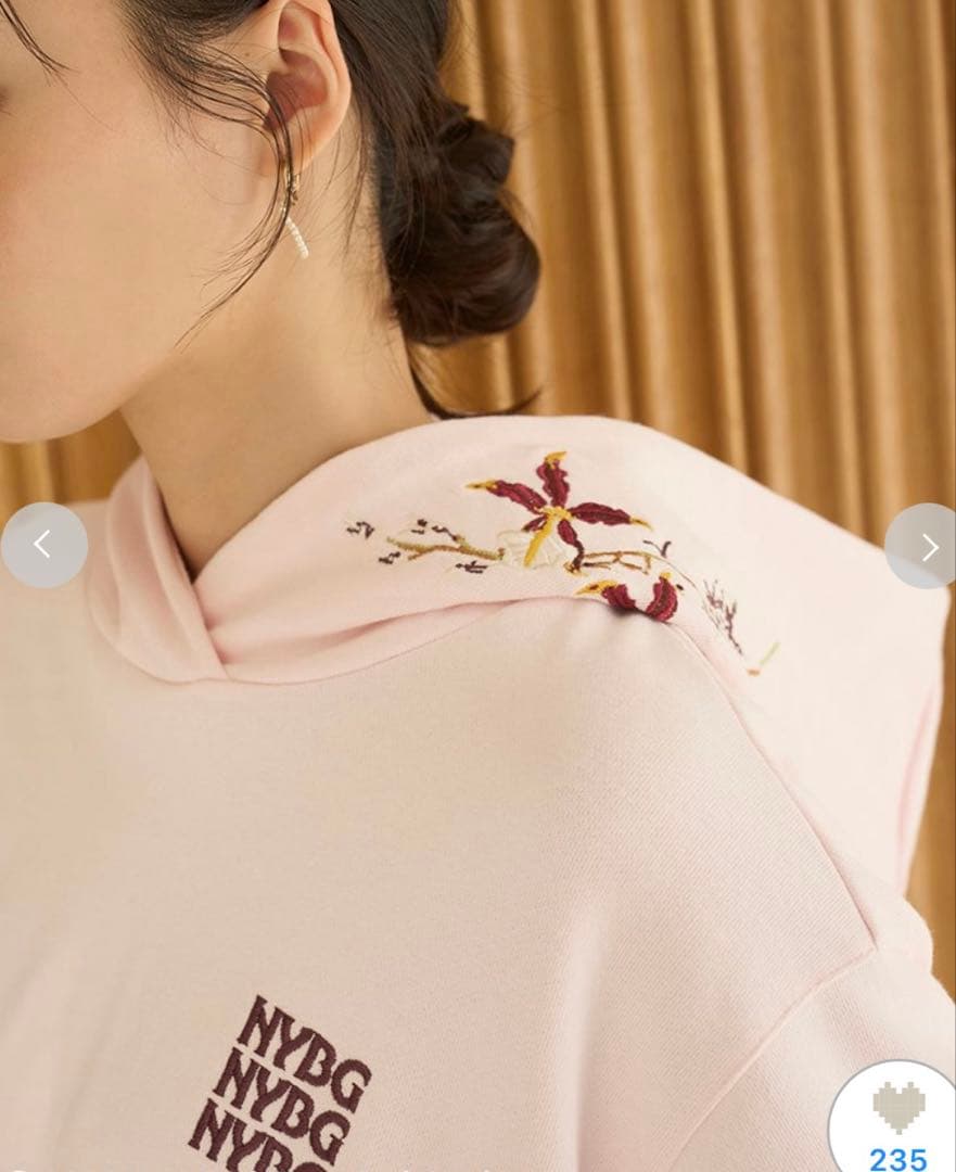NYBG エンブロイダリーフーディー　snidel