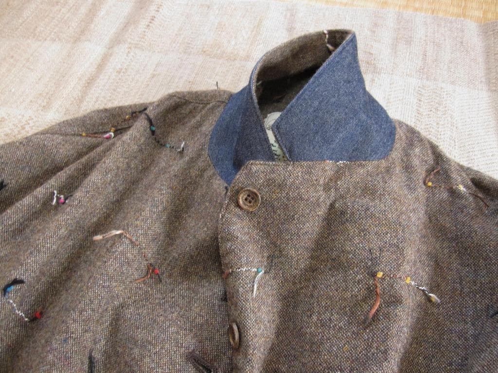 【美品】io comme io ツイード ドルマンスリーブ ジャケット