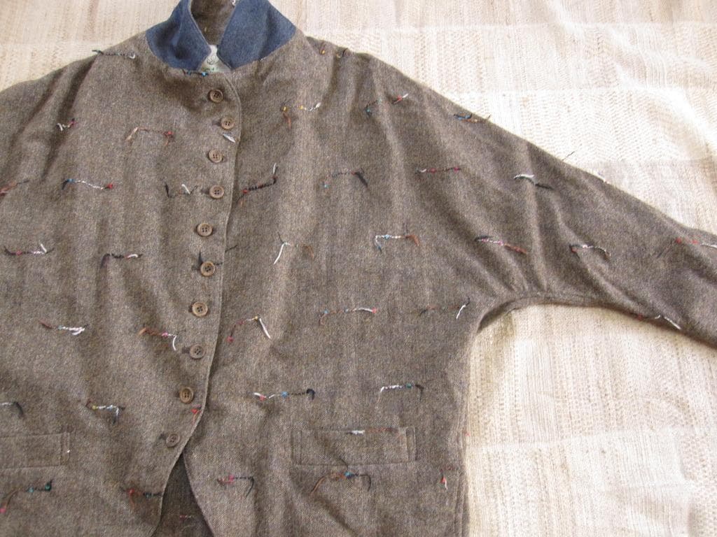 【美品】io comme io ツイード ドルマンスリーブ ジャケット