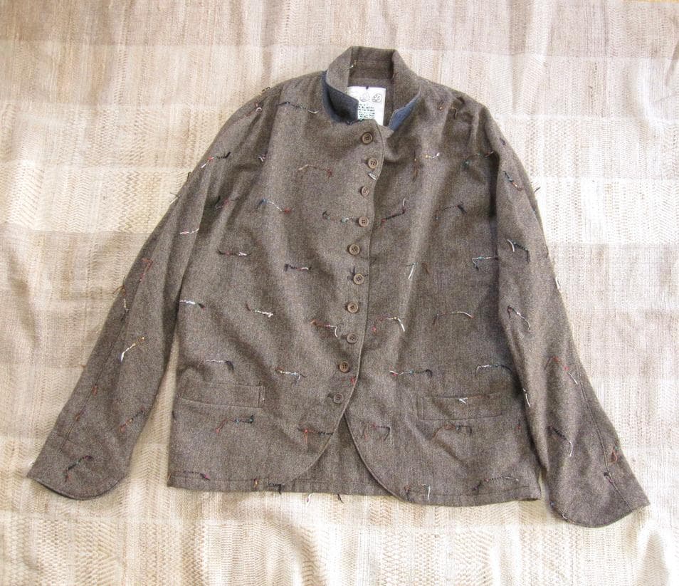 【美品】io comme io ツイード ドルマンスリーブ ジャケット