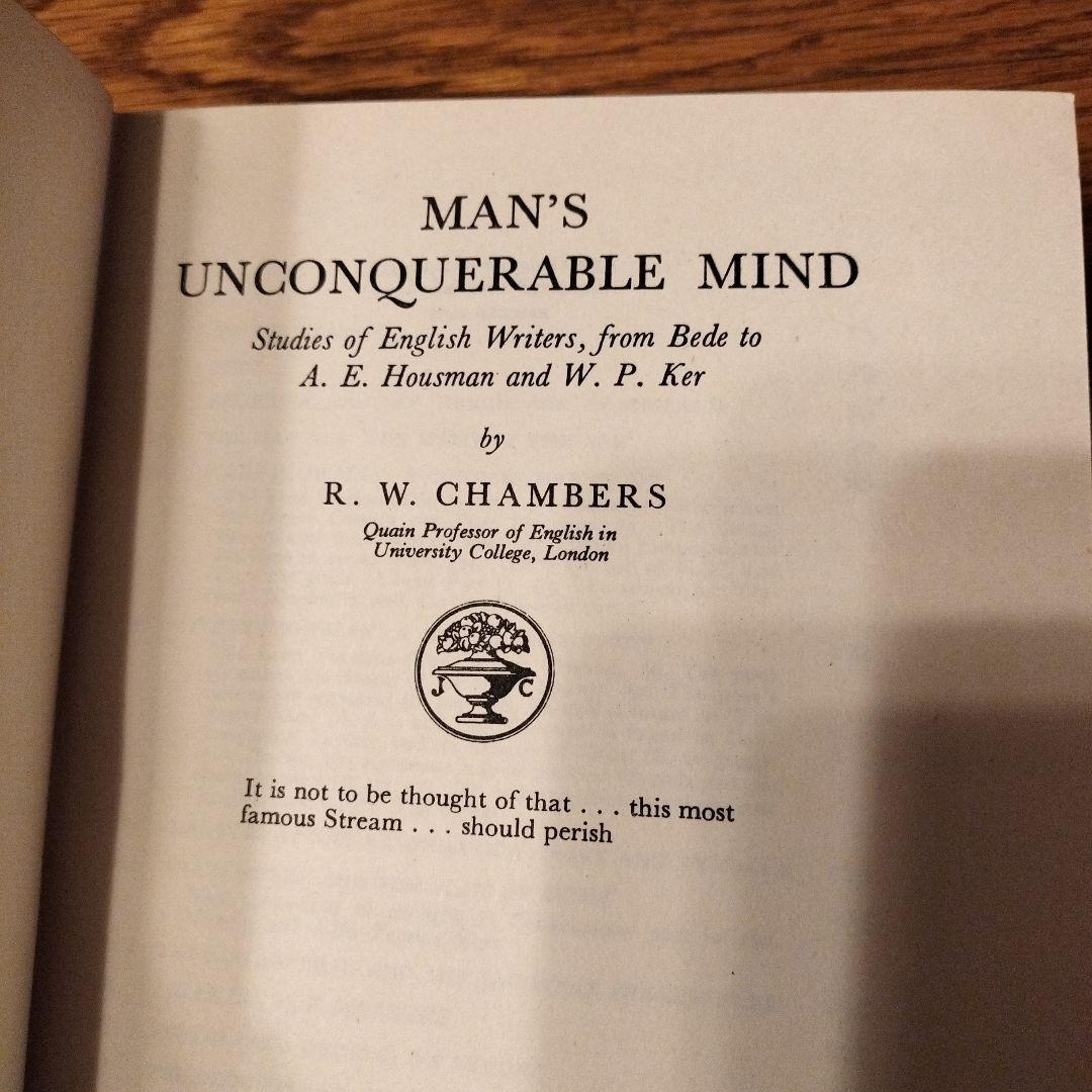文学・小説 MAN'S UNCONQUERABLE MIND