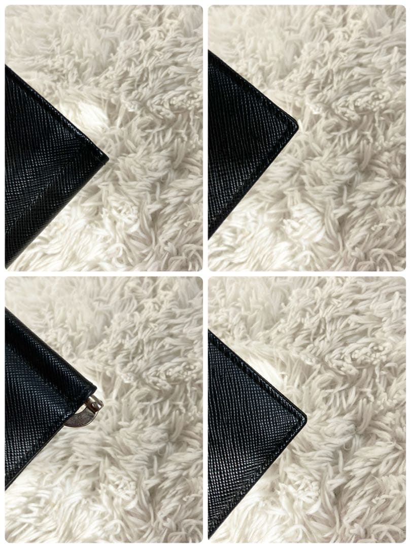 専用✨ プラダ　マネークリップ サフィアーノレザー カードケース 黒