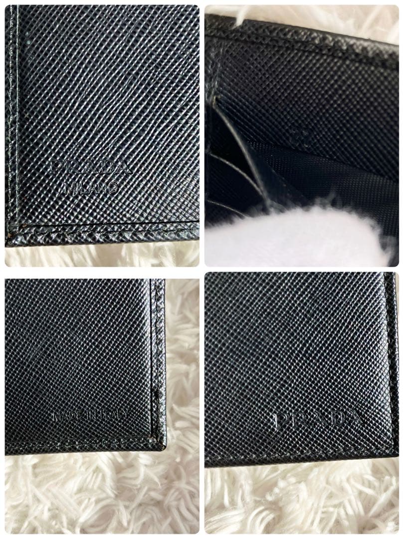 専用✨ プラダ　マネークリップ サフィアーノレザー カードケース 黒