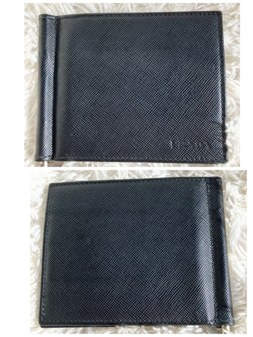 専用✨ プラダ　マネークリップ サフィアーノレザー カードケース 黒