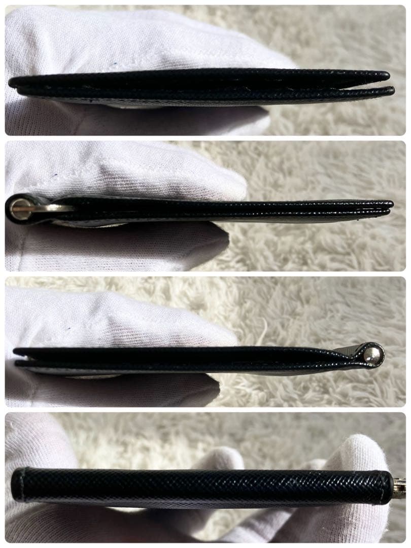 専用✨ プラダ　マネークリップ サフィアーノレザー カードケース 黒