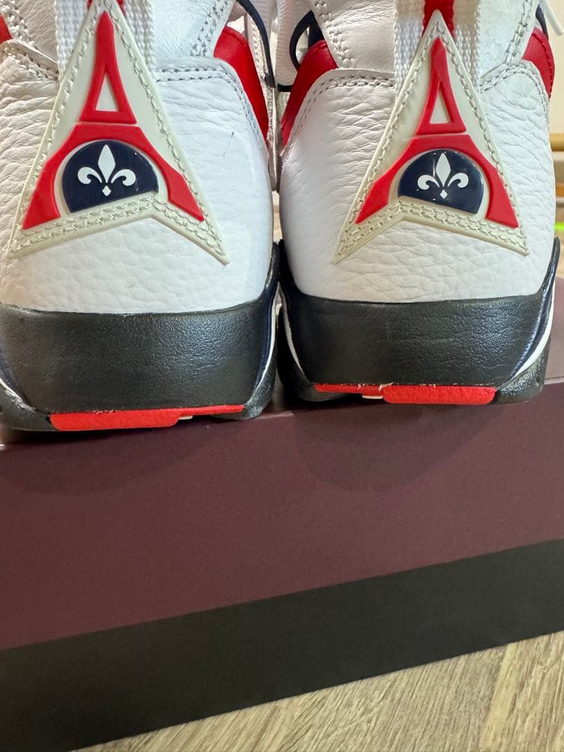 エアジョーダン 7 ホワイト/レッド/ネイビー　パリ・サンジェルマン