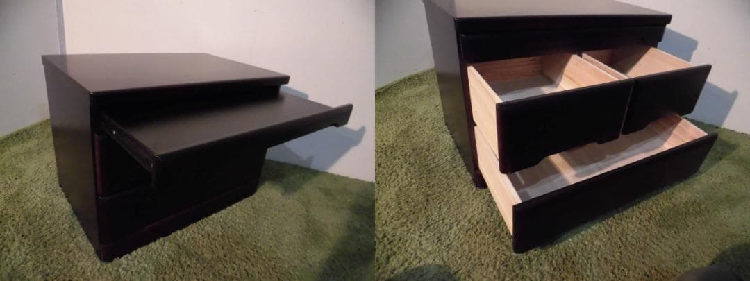 全国一律送料無料【桐】★コンパクト仏壇置き チェスト 2段【ダークブラウン】