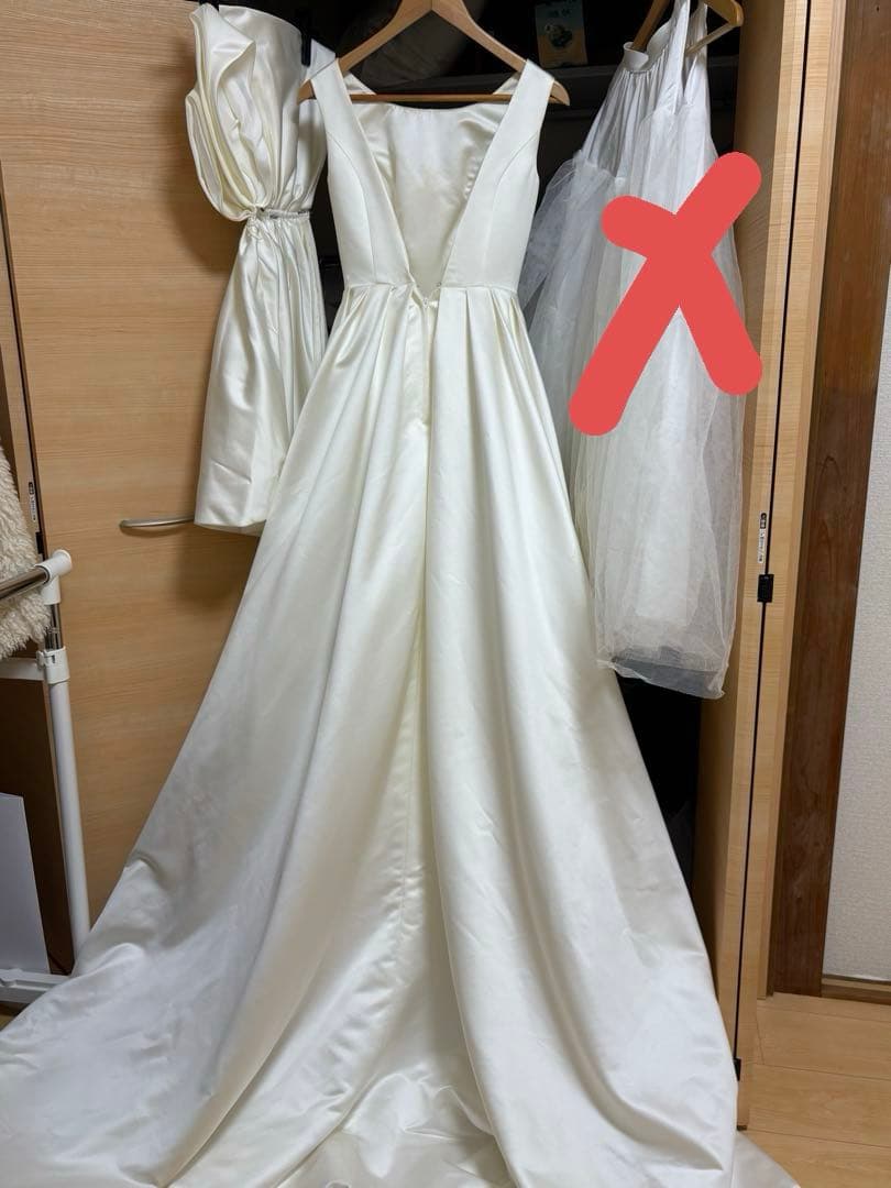 ボートネック Aライン　ウェディングドレス　YNS