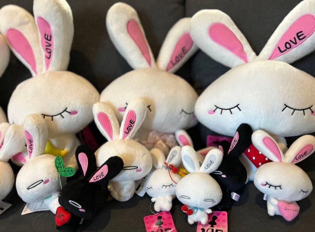 【タグ付・極美品】大塚愛LOVEうさぎ ぬいぐるみ マスコット まとめ売り 希少