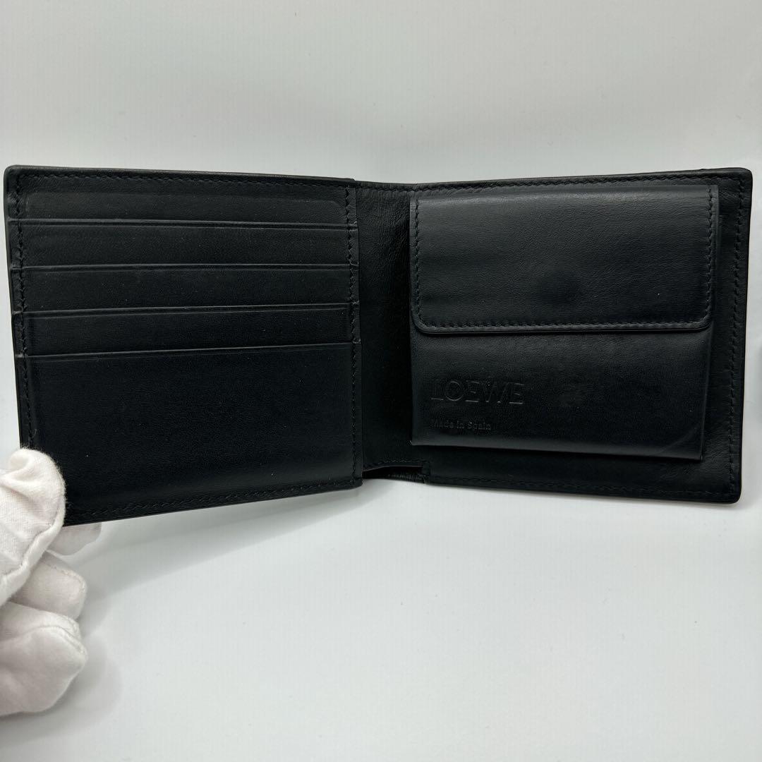 現行✨ LOEWE ロエベ 二つ折り財布 バイフォールド アナグラム レザー
