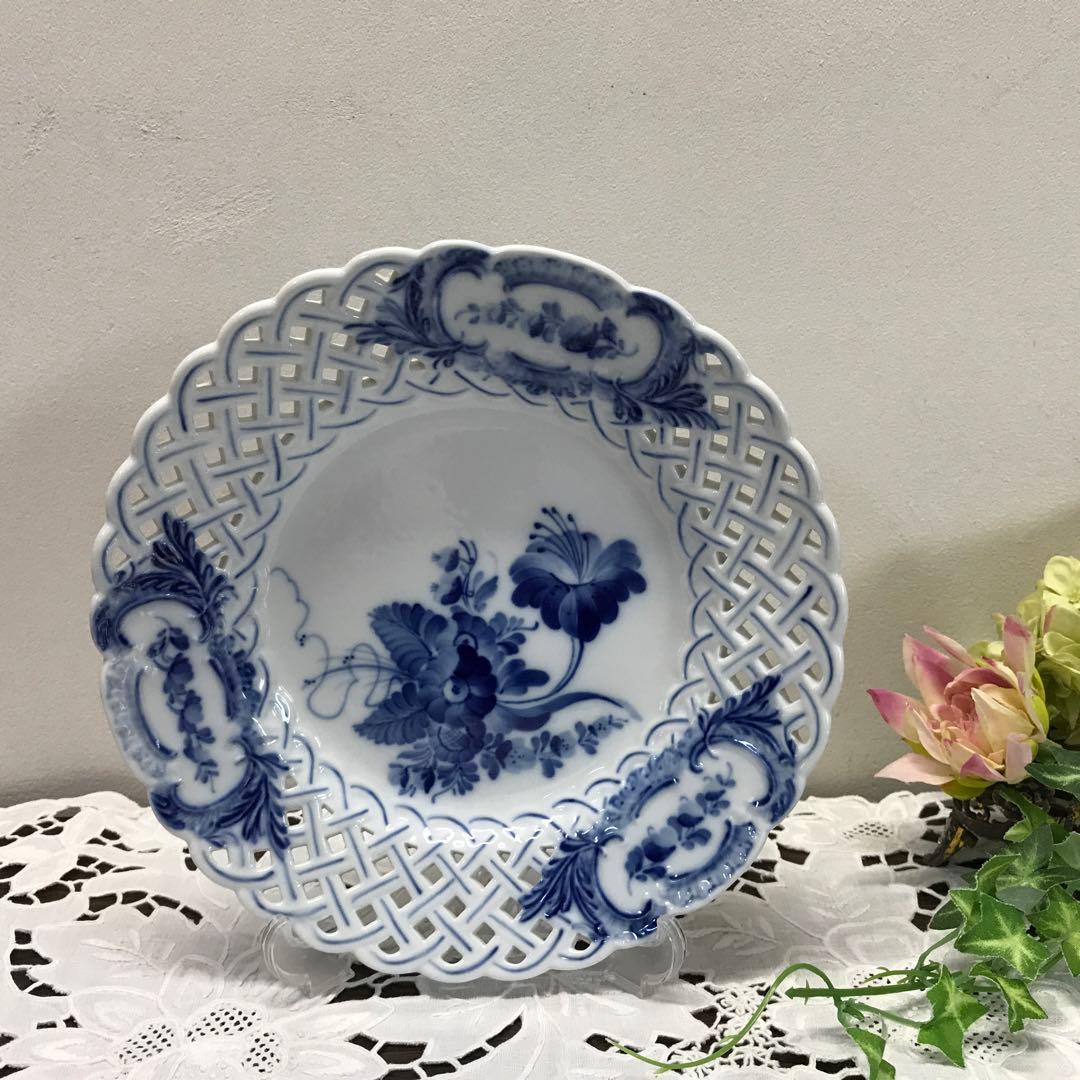 ロイヤルコペンハーゲン　ブルーフラワー　カーブ　オープンワーク皿21cm 一枚