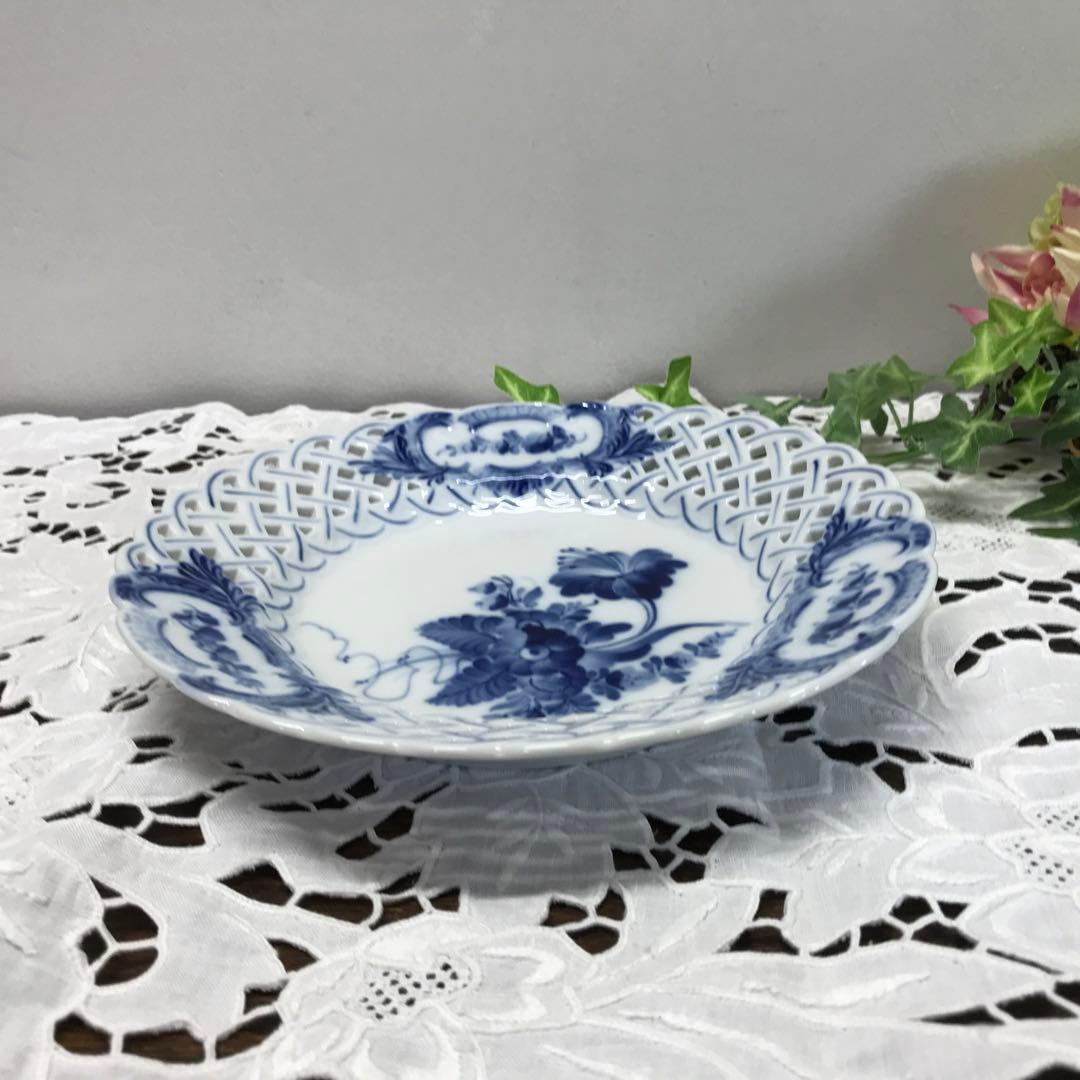 ロイヤルコペンハーゲン　ブルーフラワー　カーブ　オープンワーク皿21cm 一枚