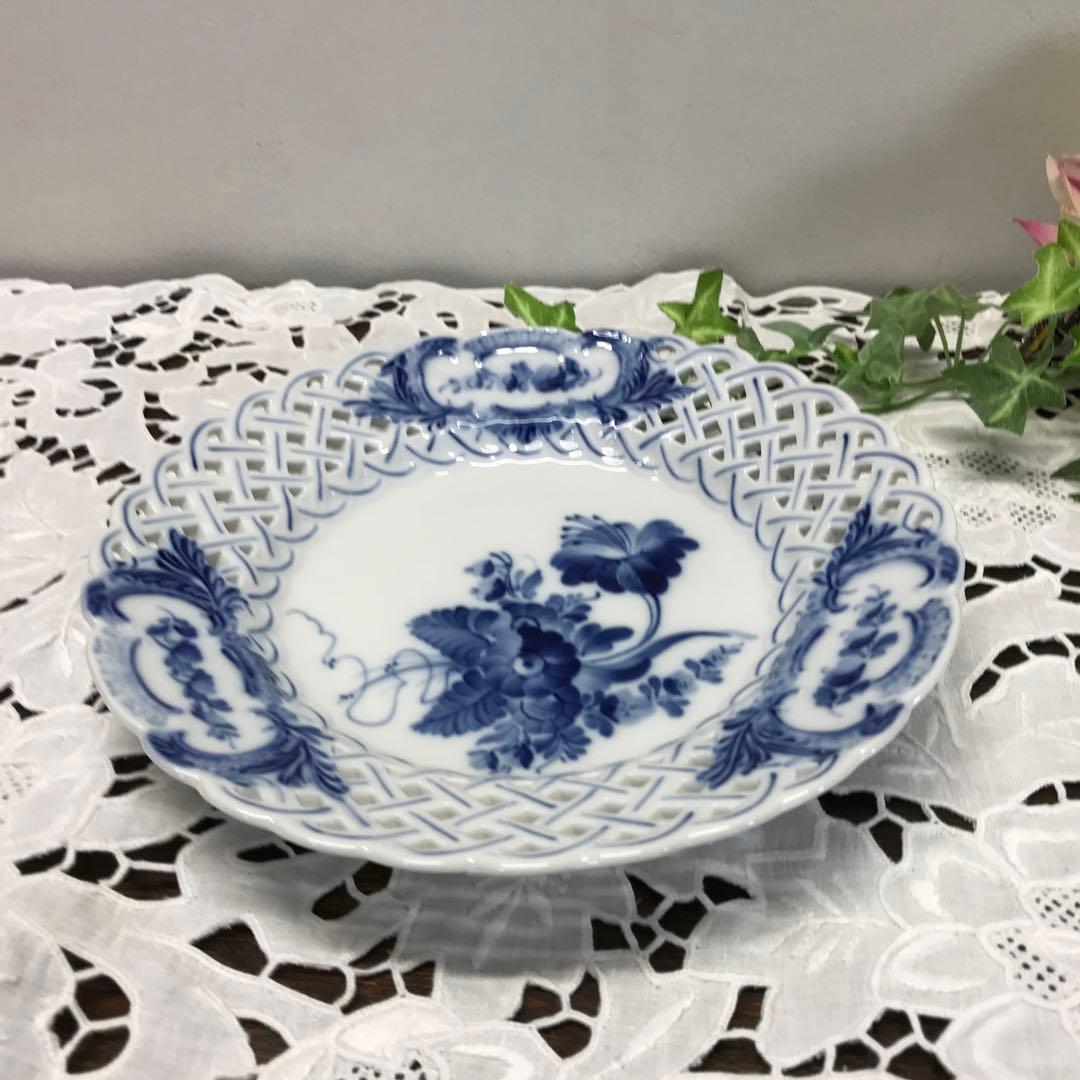ロイヤルコペンハーゲン　ブルーフラワー　カーブ　オープンワーク皿21cm 一枚