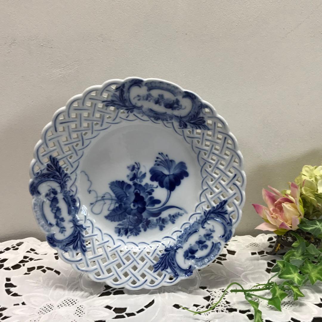 ロイヤルコペンハーゲン　ブルーフラワー　カーブ　オープンワーク皿21cm 一枚