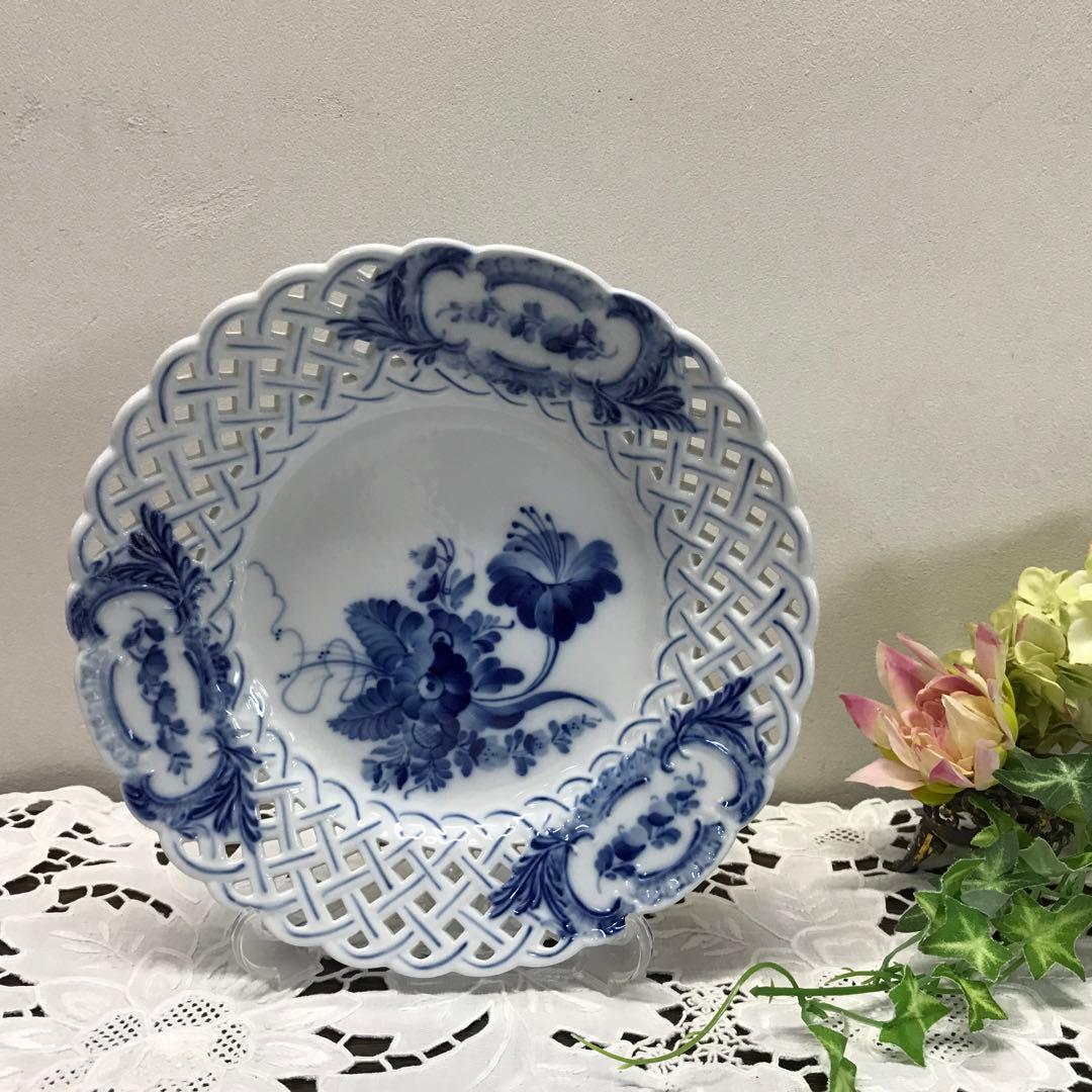 ロイヤルコペンハーゲン　ブルーフラワー　カーブ　オープンワーク皿21cm 一枚